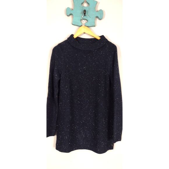 Talbots Sweaters - Talbots Textured Sabrina Sweater - Donegal Speckled Blue Size Medum Cotton Blend